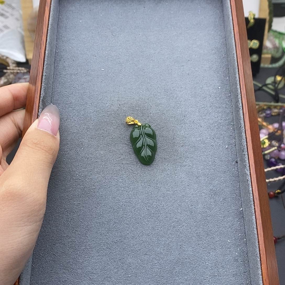 和田玉吊坠(不含链)银S925镶嵌