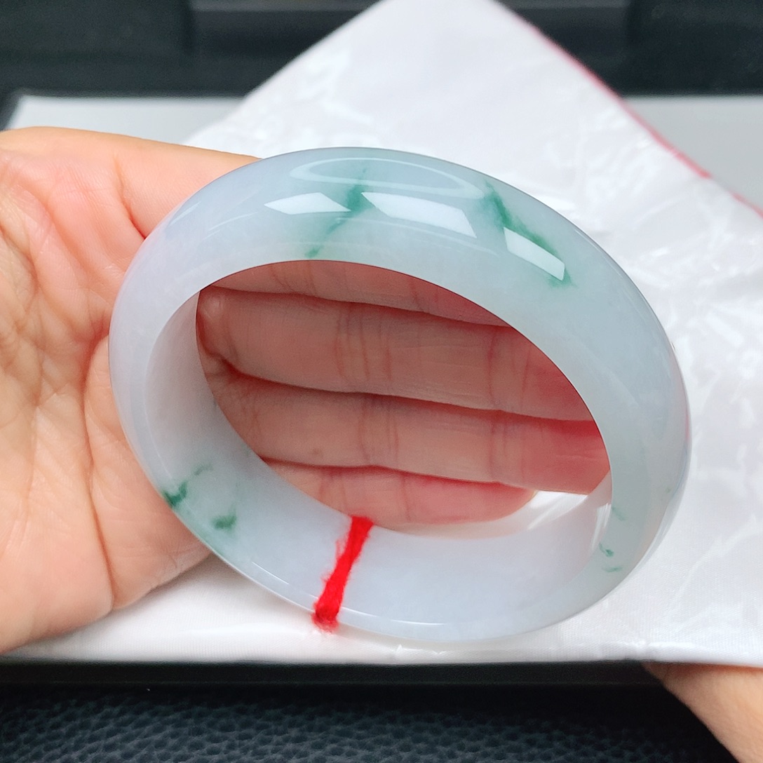 未镶嵌手镯翡翠刘*冰胶兰花轮胎5859圈