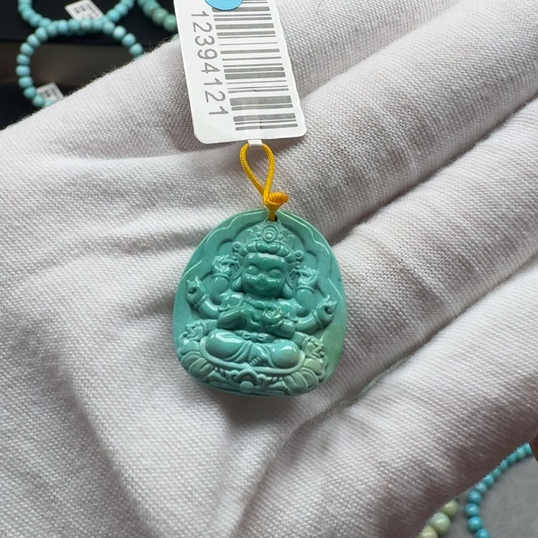 绿松石未镶嵌挂件