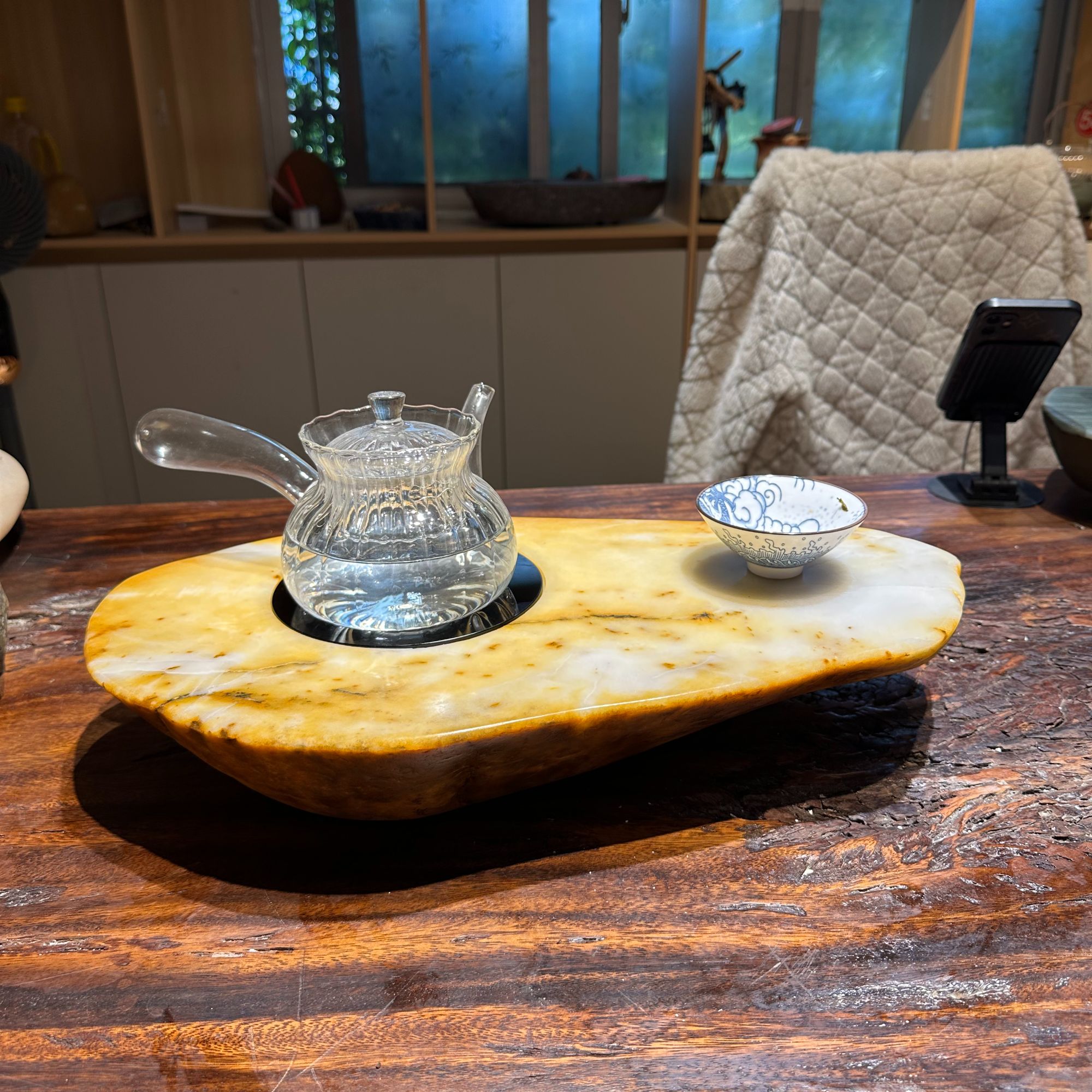 手工茶炉石头茶炉煮茶器电陶炉煮茶器家用茶道烧水创意耐热透明