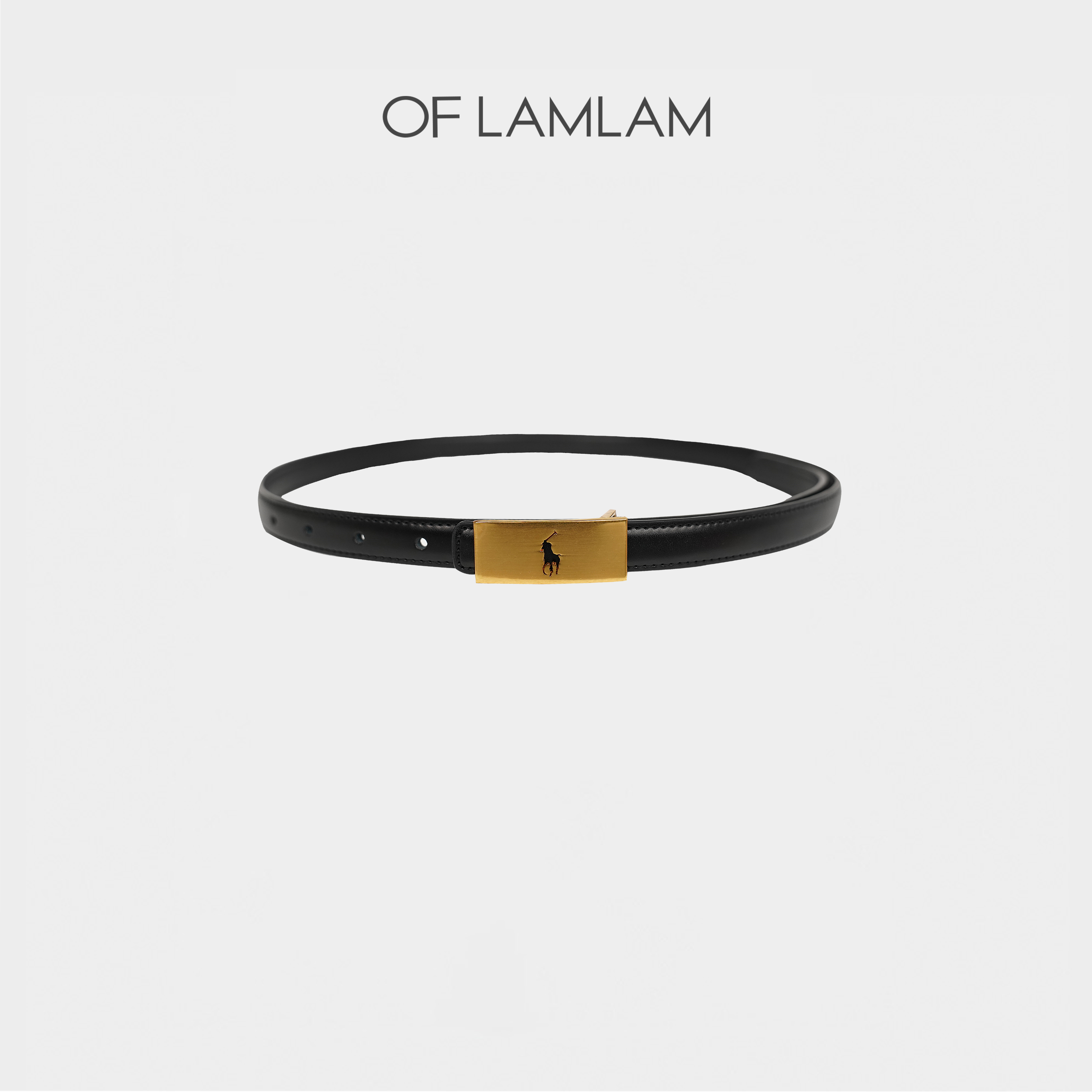 复古简约皮带腰带女士真二层牛皮皮带带扣 OFLAMLAM M25S8019