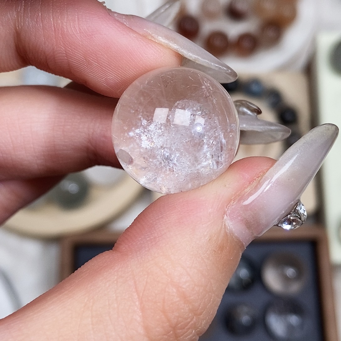 月***.银S925镶嵌手链烟晶