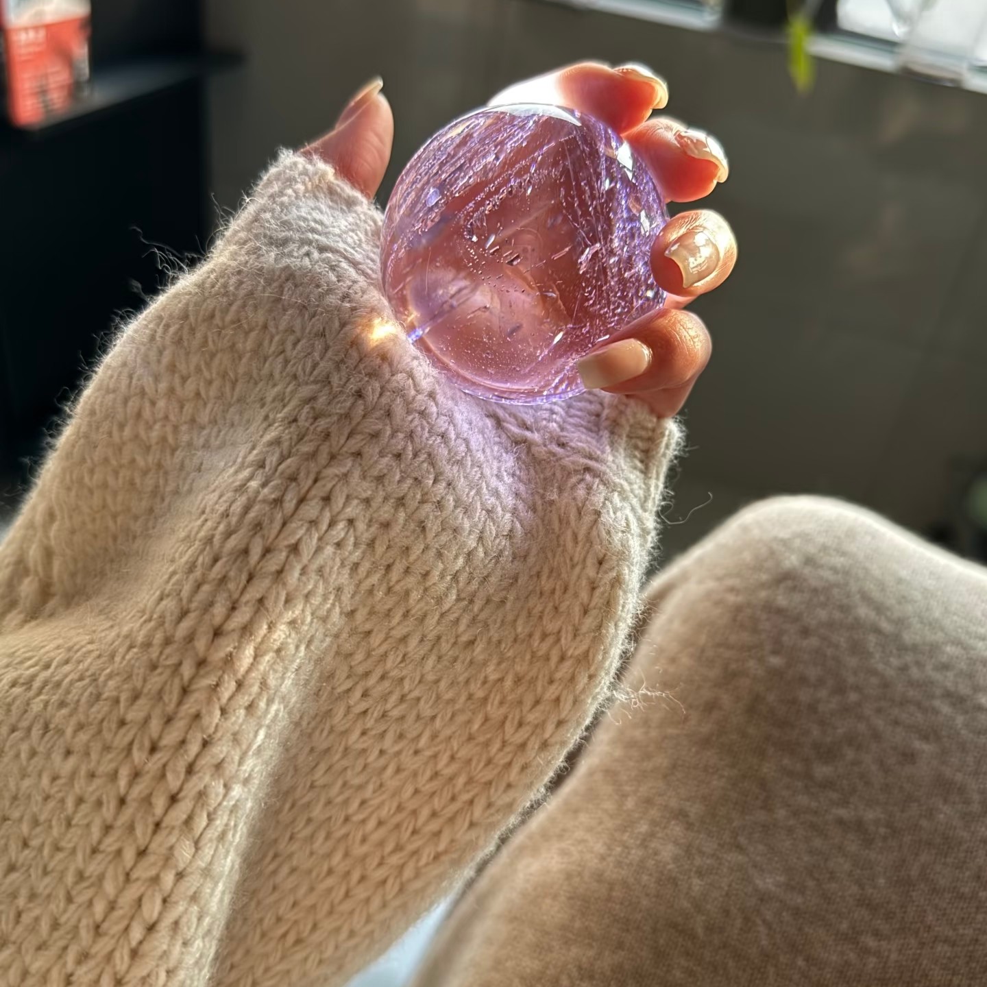 天然萤石球 水晶球客厅书房玄关风水纳福高档装饰摆件