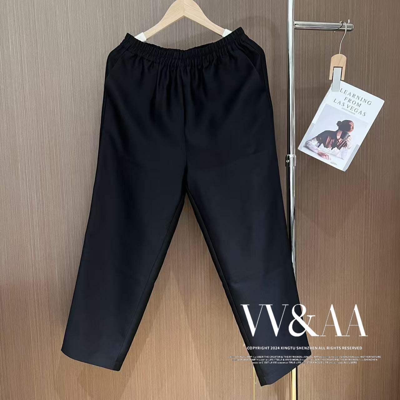 VV&AA 重磅品质羊毛 舒适松紧腰 显瘦九分裤 R4353