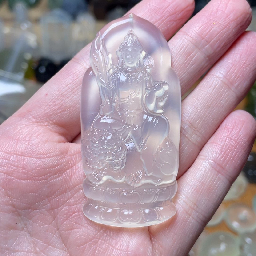 蛇纹石玉吊坠未镶嵌火**@