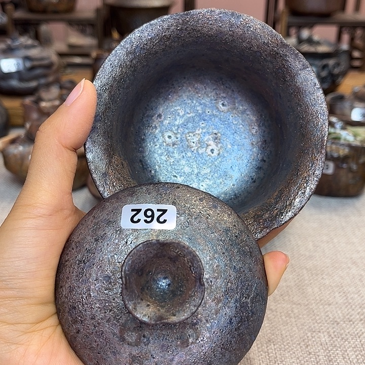 裸柴烧陶瓷手工茶器