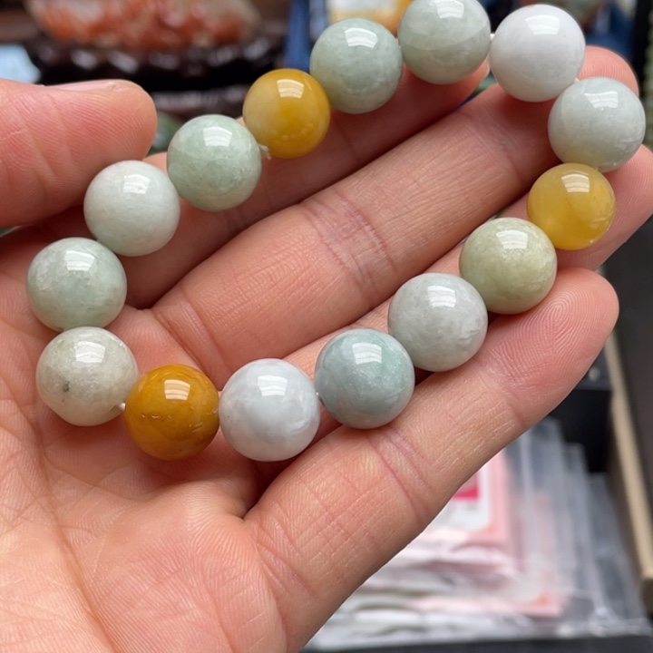 翡翠未镶嵌手链翡翠手链13.4mm