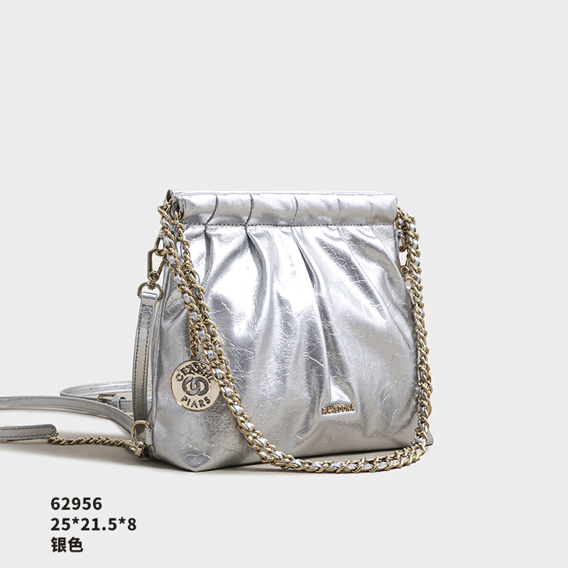 【佐伊甄选】SK-62956-银色女士小众秋冬小方包网红洋气休闲潮流