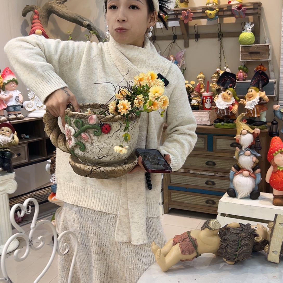 花园摆件红红火火