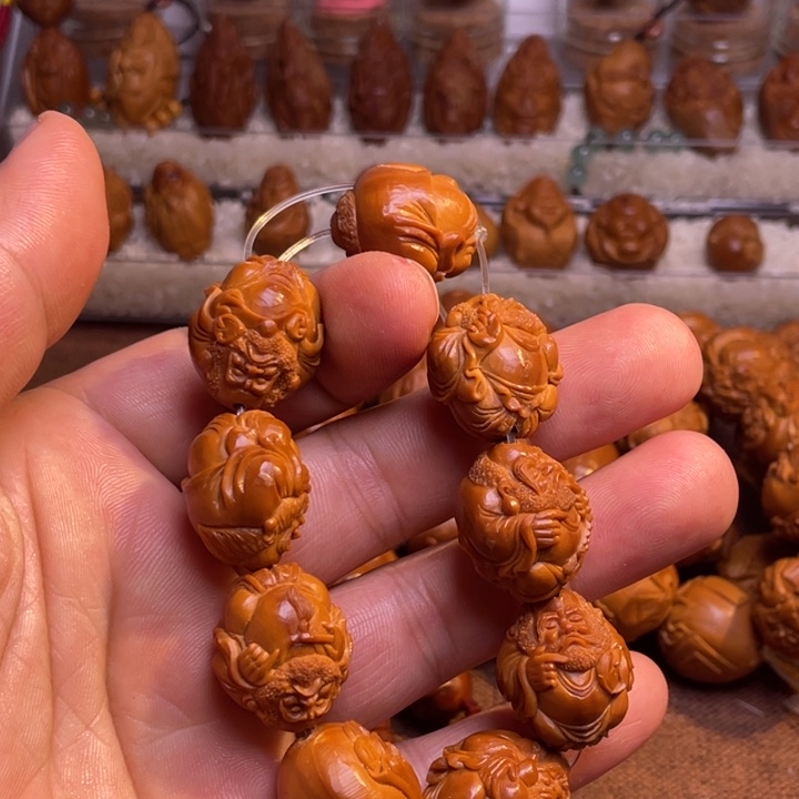 手串/手链橄榄核反油达摩