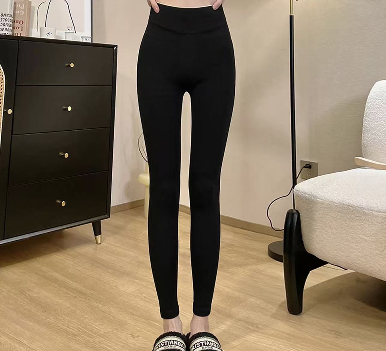 艾裳六月/修身显瘦绵柔女神小黑裤 9043
