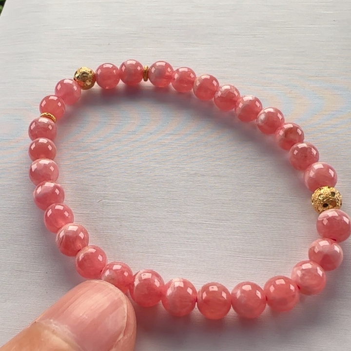 菱锰矿（红纹石）手串未镶嵌