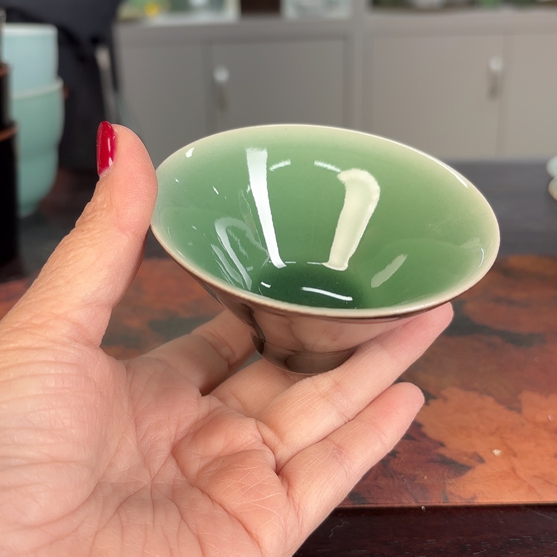 龙泉云间青瓷小米茶器