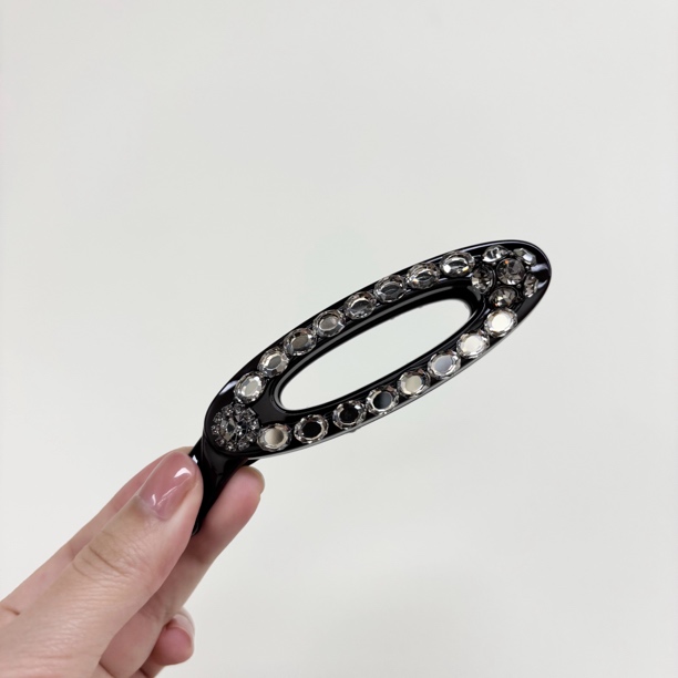 L399夕洛新款巧克力色11cm香蕉夹抓夹小众设计感抓夹简约气质百搭