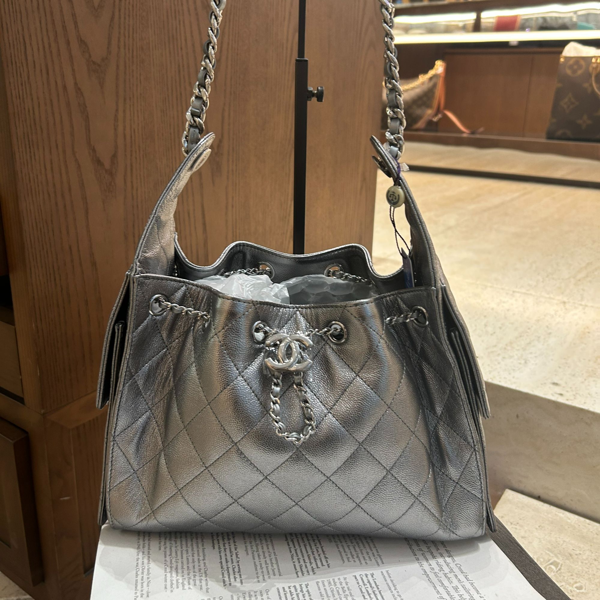 未使用 Chanel/香奈儿 25bag  银色小号 全新 89091143