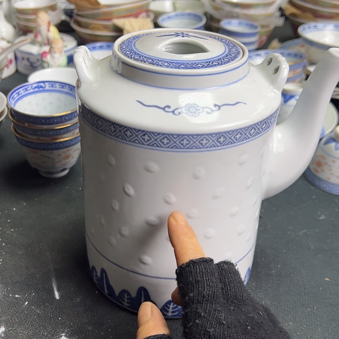 ****湯壶景德镇陶瓷青花茶壶