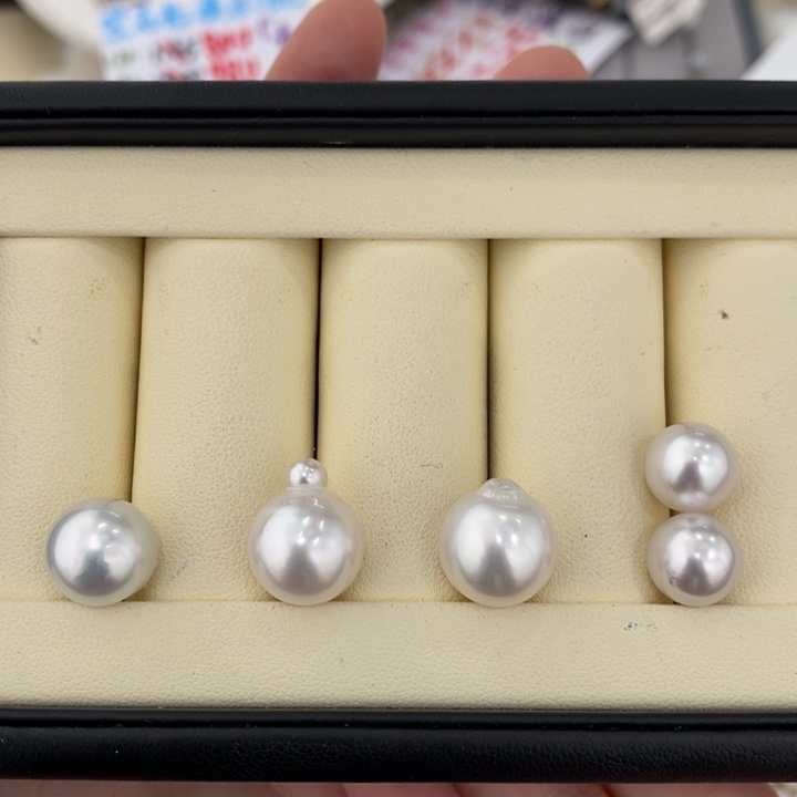 未镶嵌裸珠海水珍珠澳白裸珠5颗定制不退换
