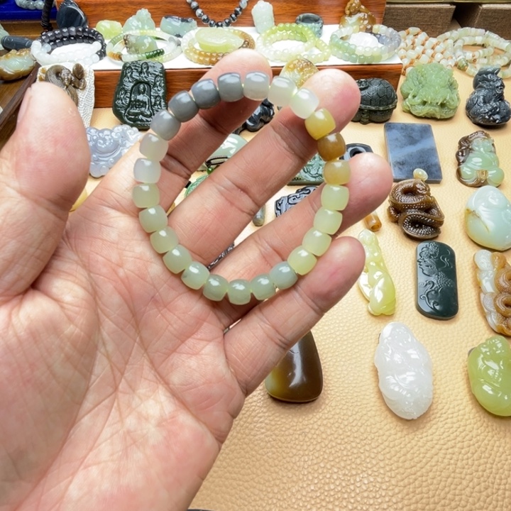 和田玉手链未镶嵌定制款