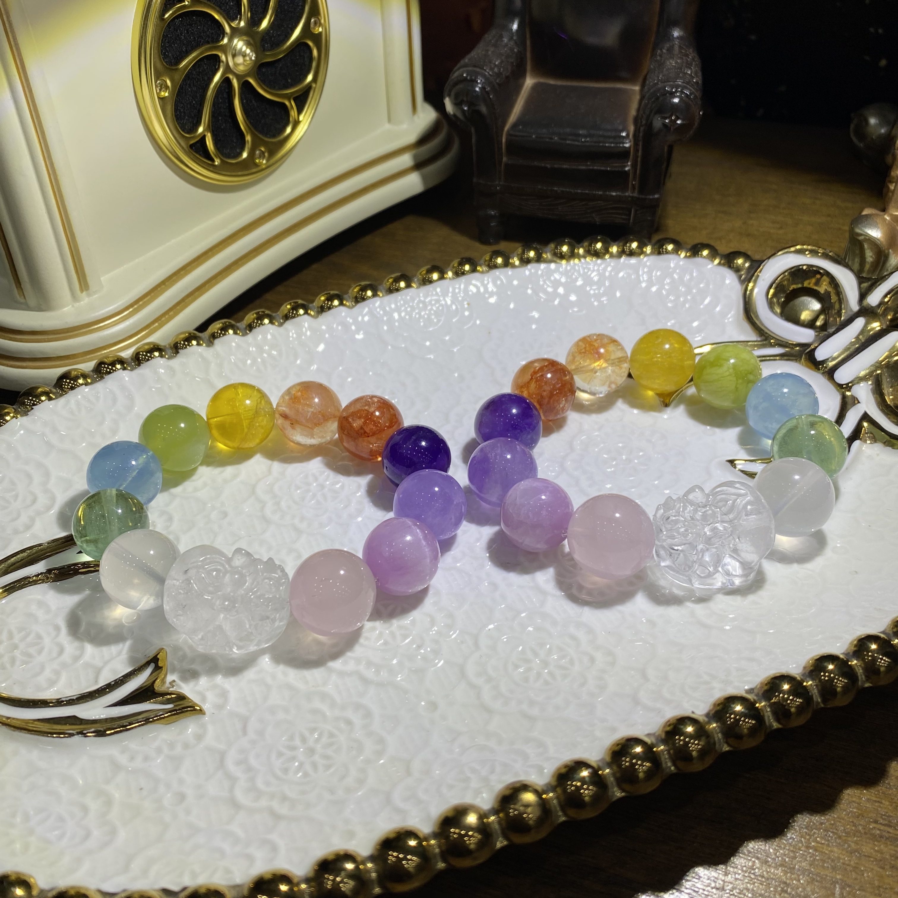 V356-高品质多宝水晶手串高级定制天然老矿料-多样性发其一