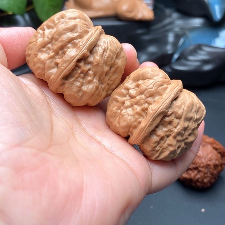 文玩核桃把件青蛙40尺