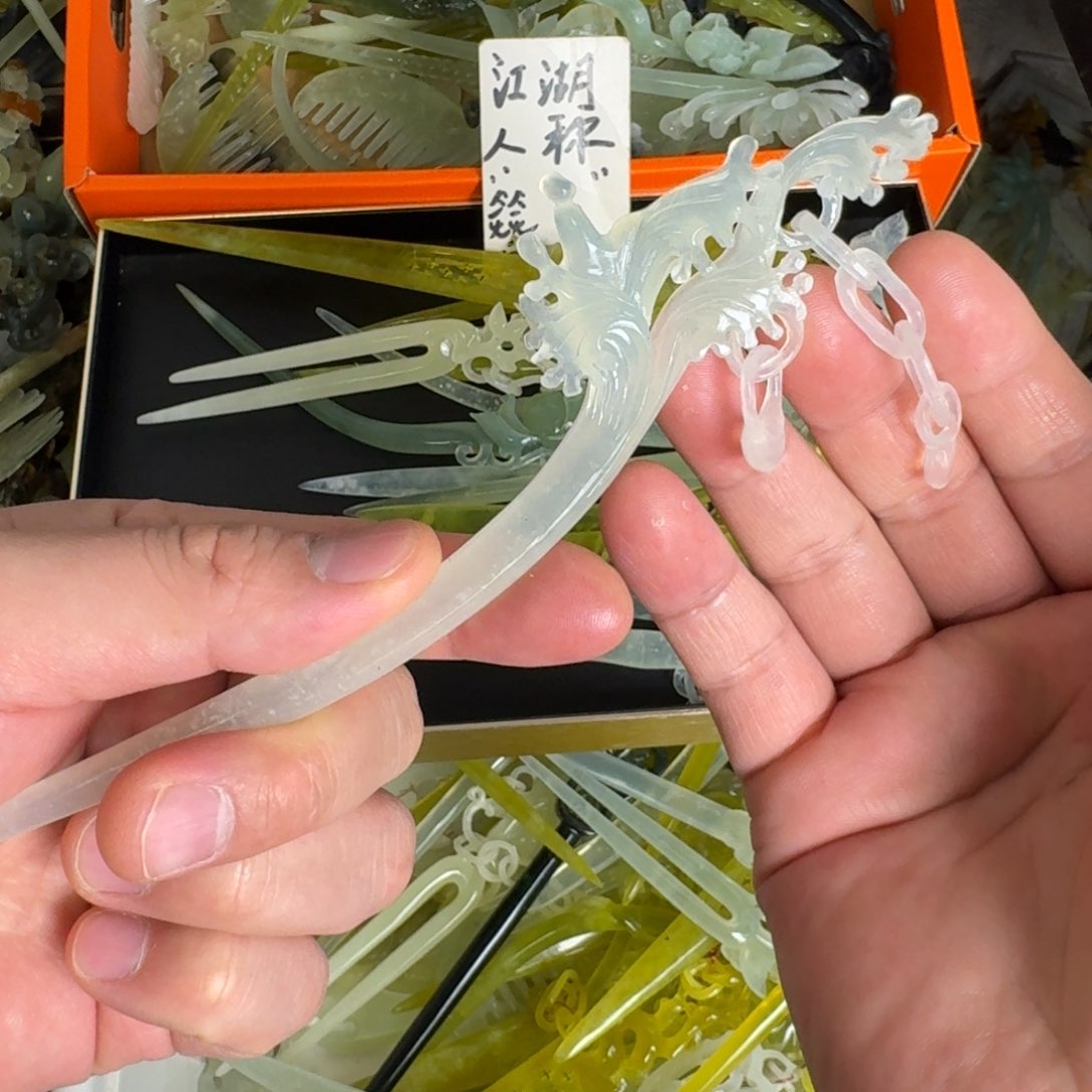 岫玉发饰未镶嵌明君玉簪贼拉好看