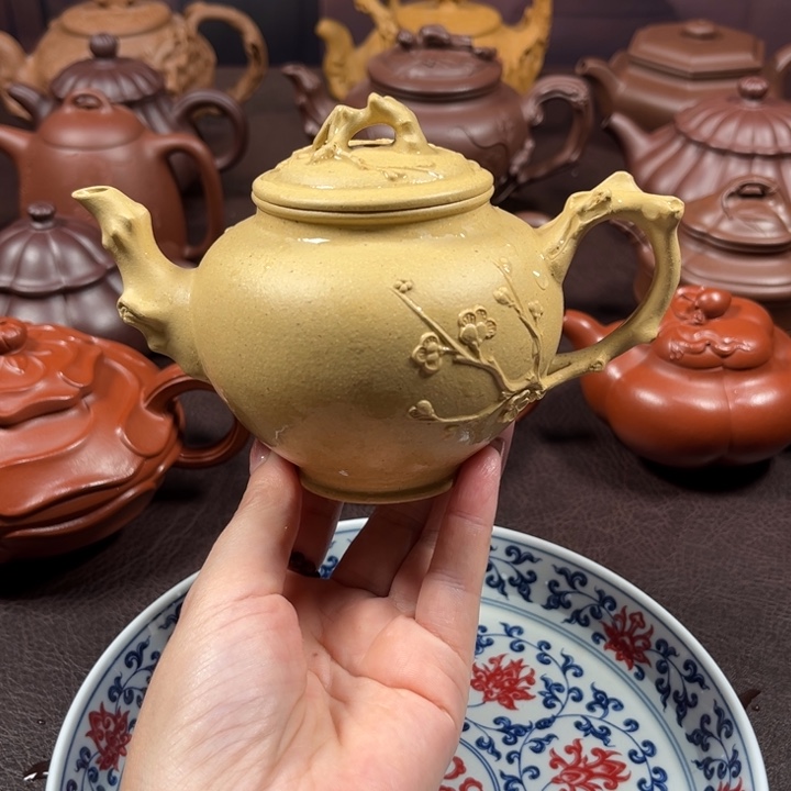 茶壶紫砂原矿本绿色全手工260毫升