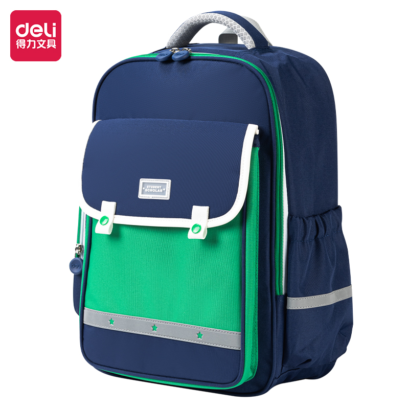 得力BB135 儿童书包潮酷风范大容量收纳大透气不闷热轻便减负耐磨