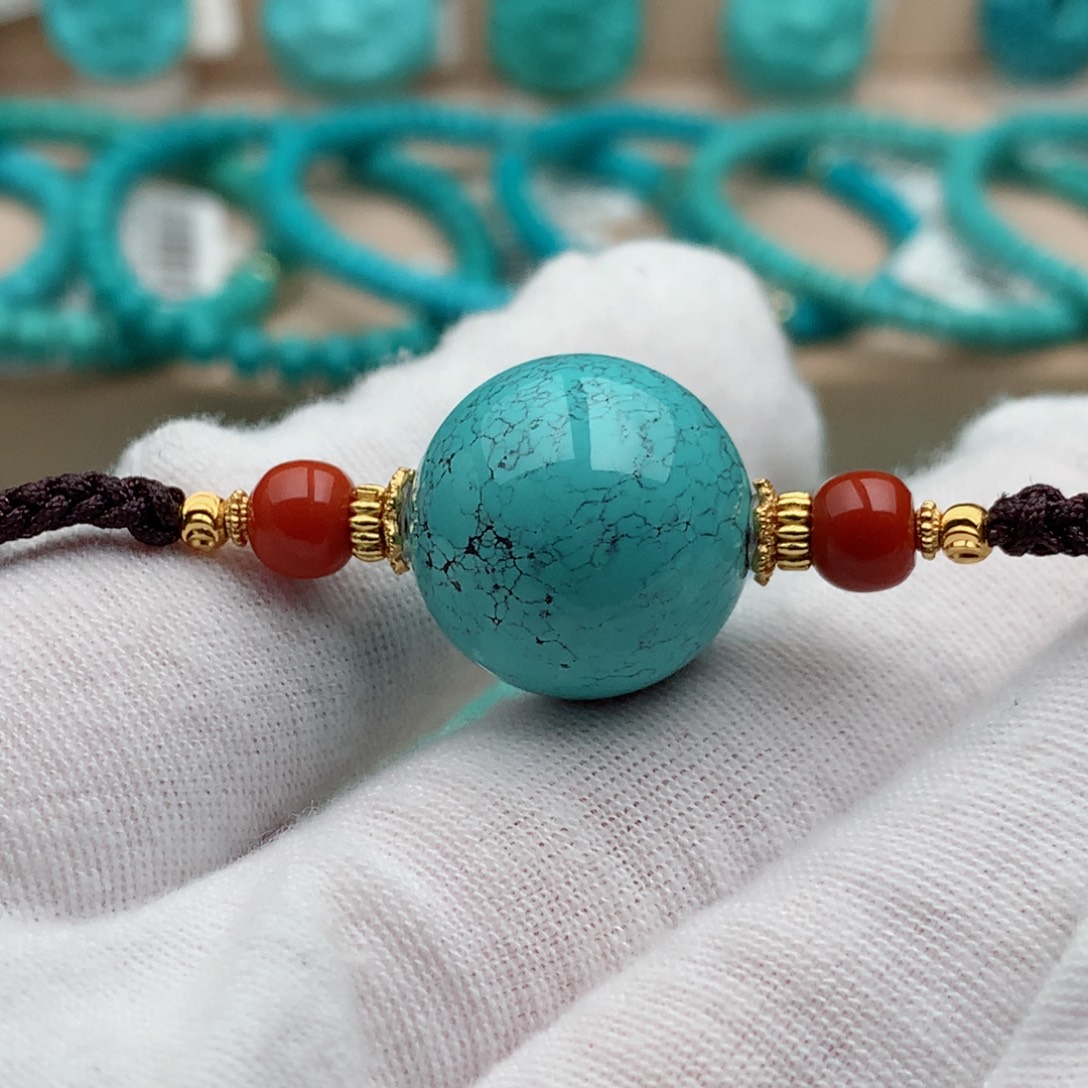 绿松石未镶嵌珠宝奇石17.8mm