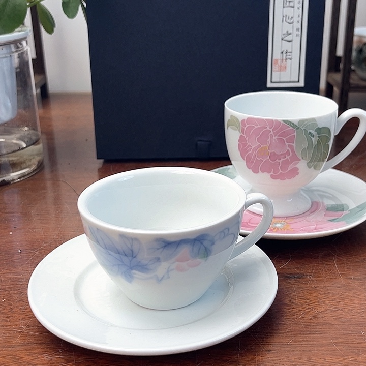 杯村**迹醴陵釉下彩高温瓷器