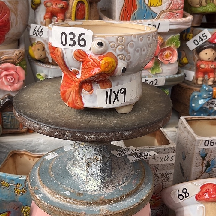 粗陶材质多肉花盆