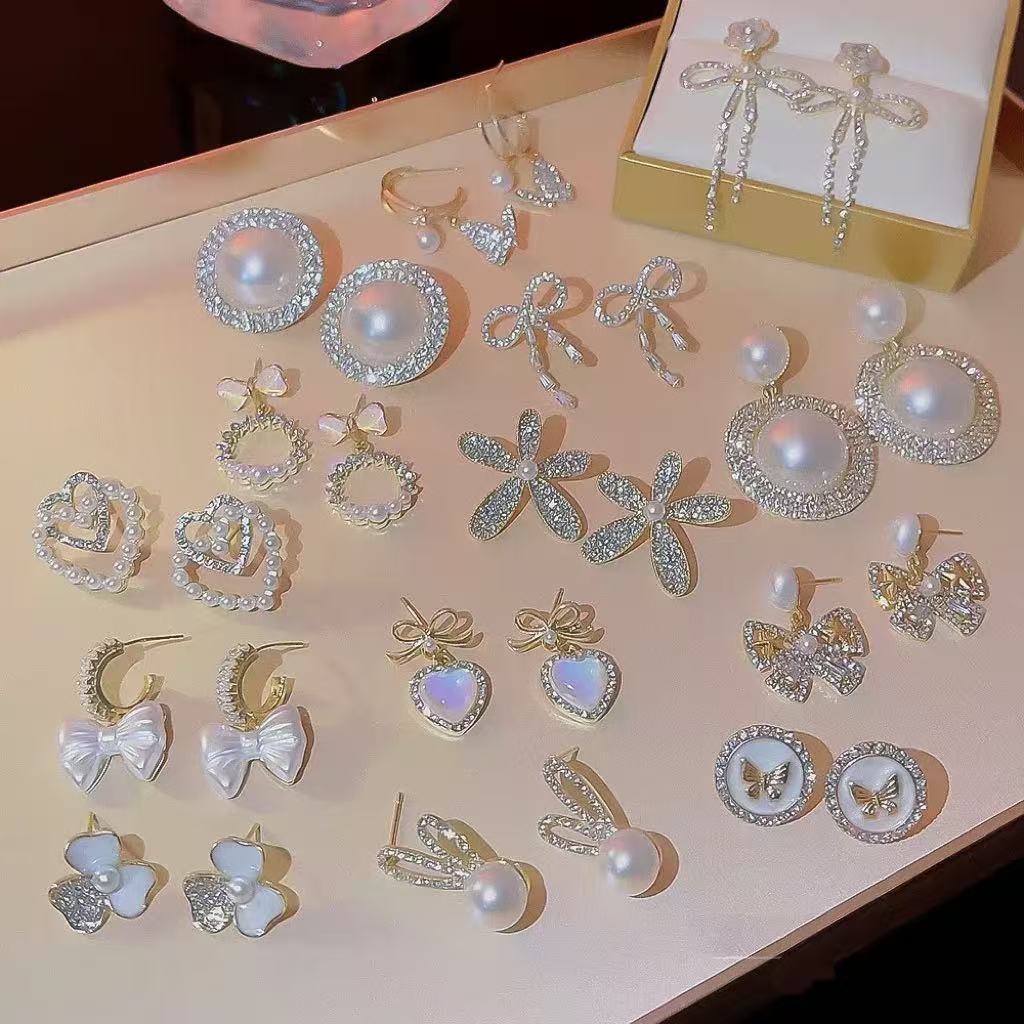 非金属仿珍珠耳饰 气质耳环高级感小众百搭耳饰