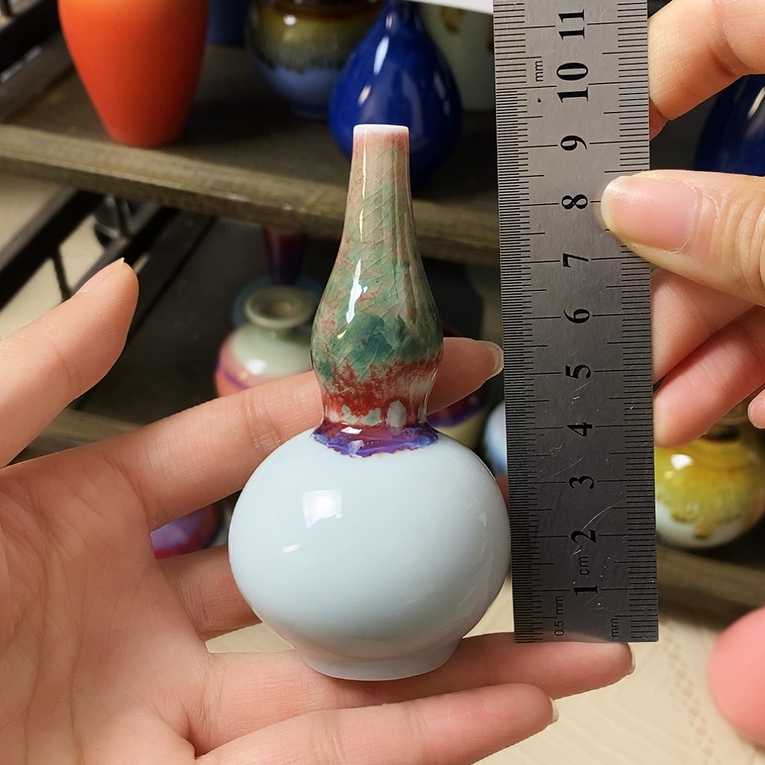 摆件景德镇高温陶瓷小花瓶