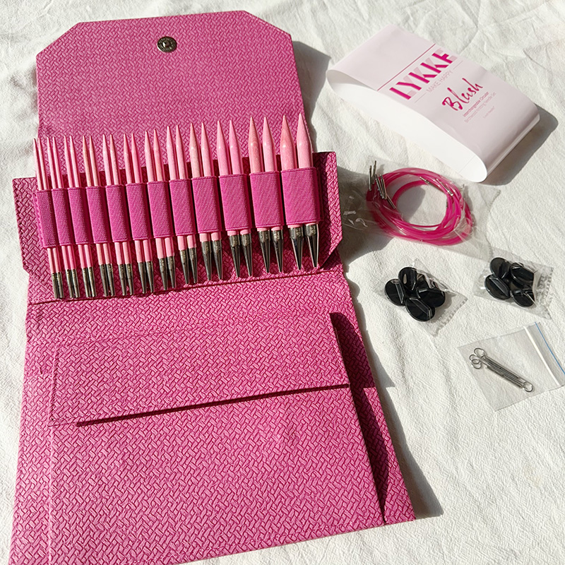 LYKKE 5英寸12.5cm 可拆卸环形12副 围巾 毛衣针棒针直针套装