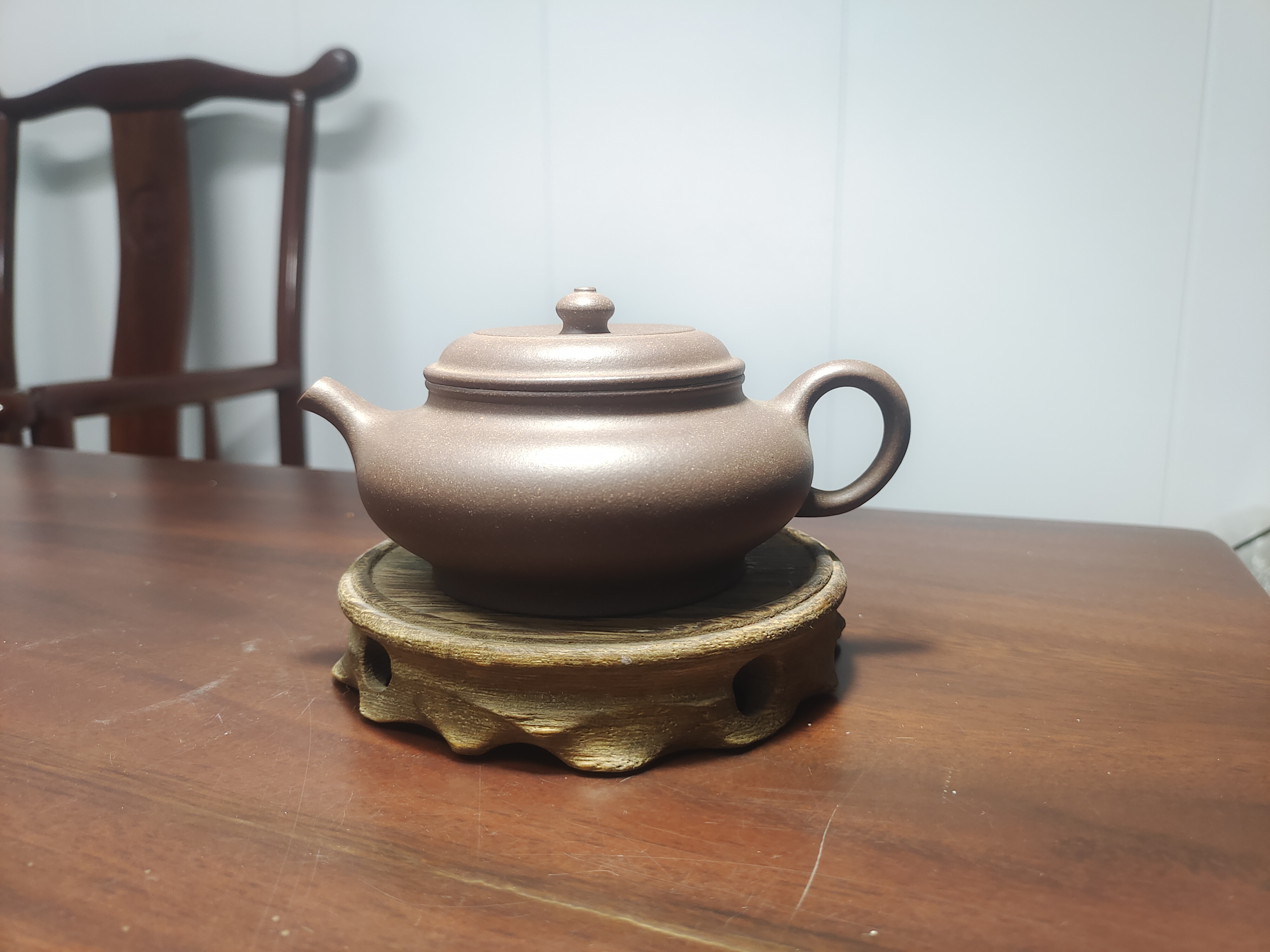 原矿段泥半手大蕴虚扁壶200cc