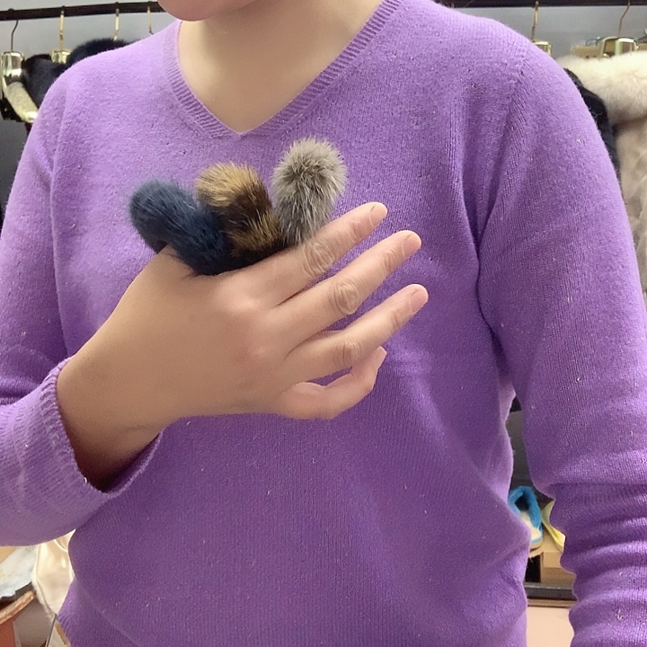 水貂发圈颜色随机三个