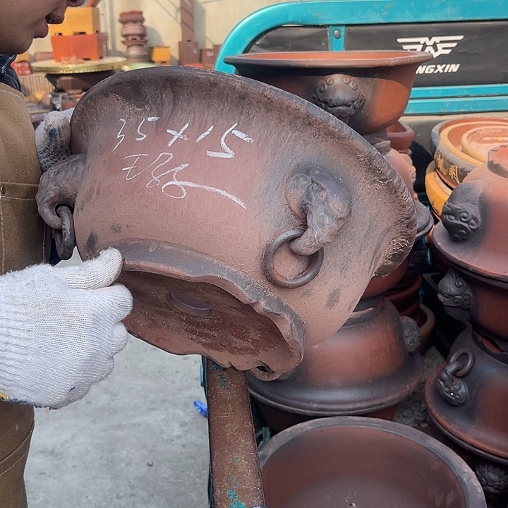 紫砂花盆紫砂等传统