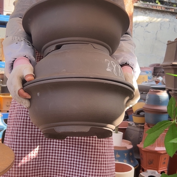 28紫泥碗盆三个花盆花盆