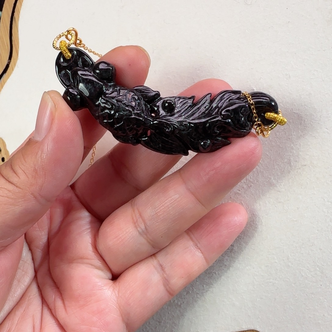 翡翠颈饰未镶嵌仿古