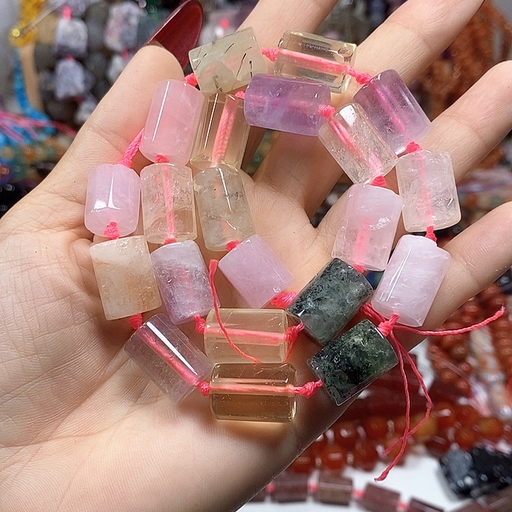 玛瑙/玉髓未镶嵌珠宝半成品天然多宝水晶卡11.5mm