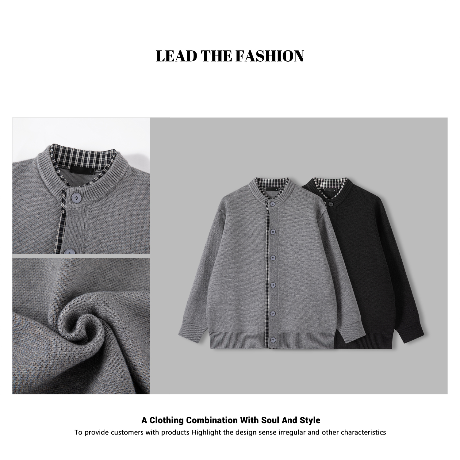 假两件开衫针织毛衣男款秋季新款男款早秋韩系上衣青年休闲外套