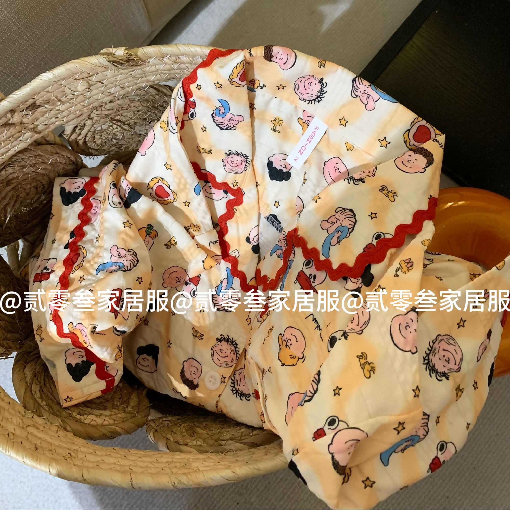韩系可爱史努比奶fufu睡衣女夏季ins短袖学生宽松亲肤可外穿家居