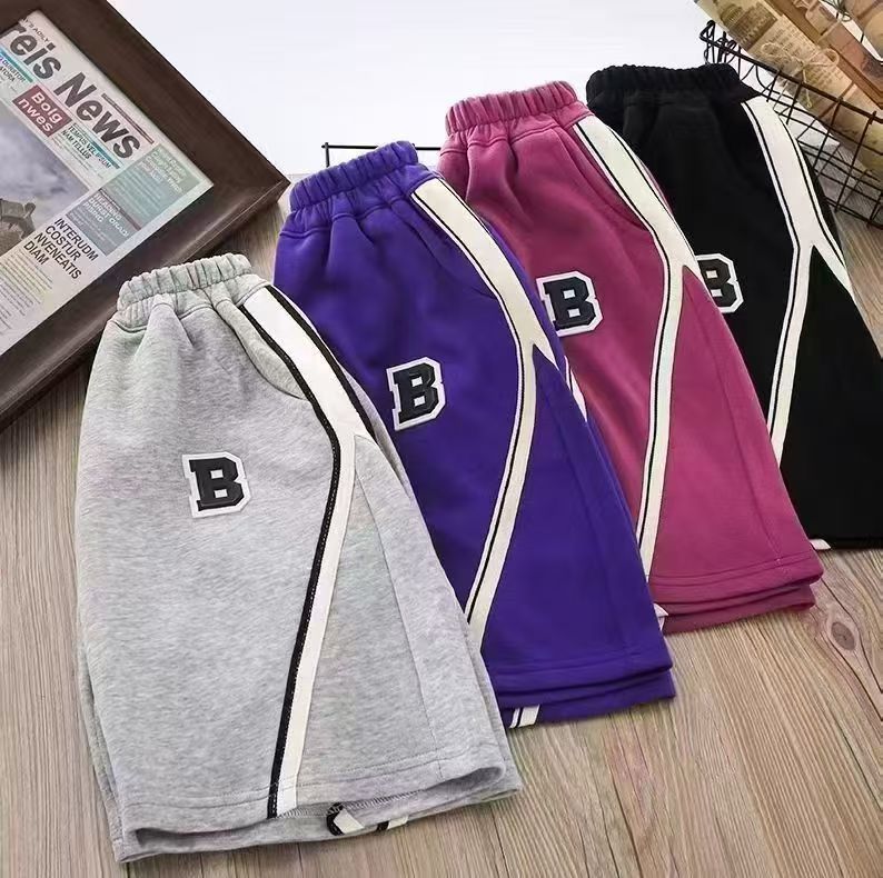 502668童装男童休闲五分裤 2025夏儿童潮酷洋气宽松运动宝宝短裤