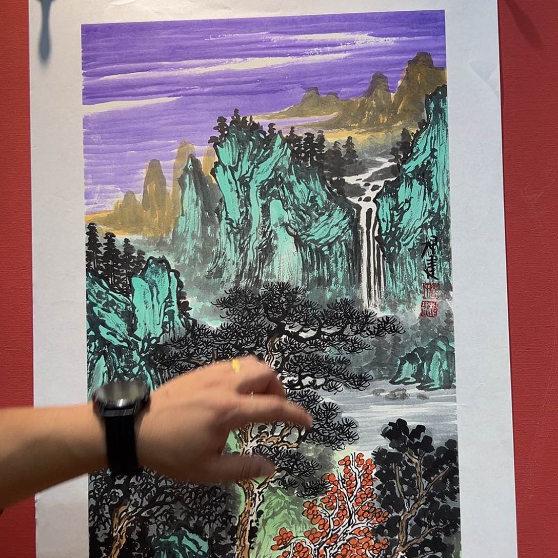 国画曹根建国画作品