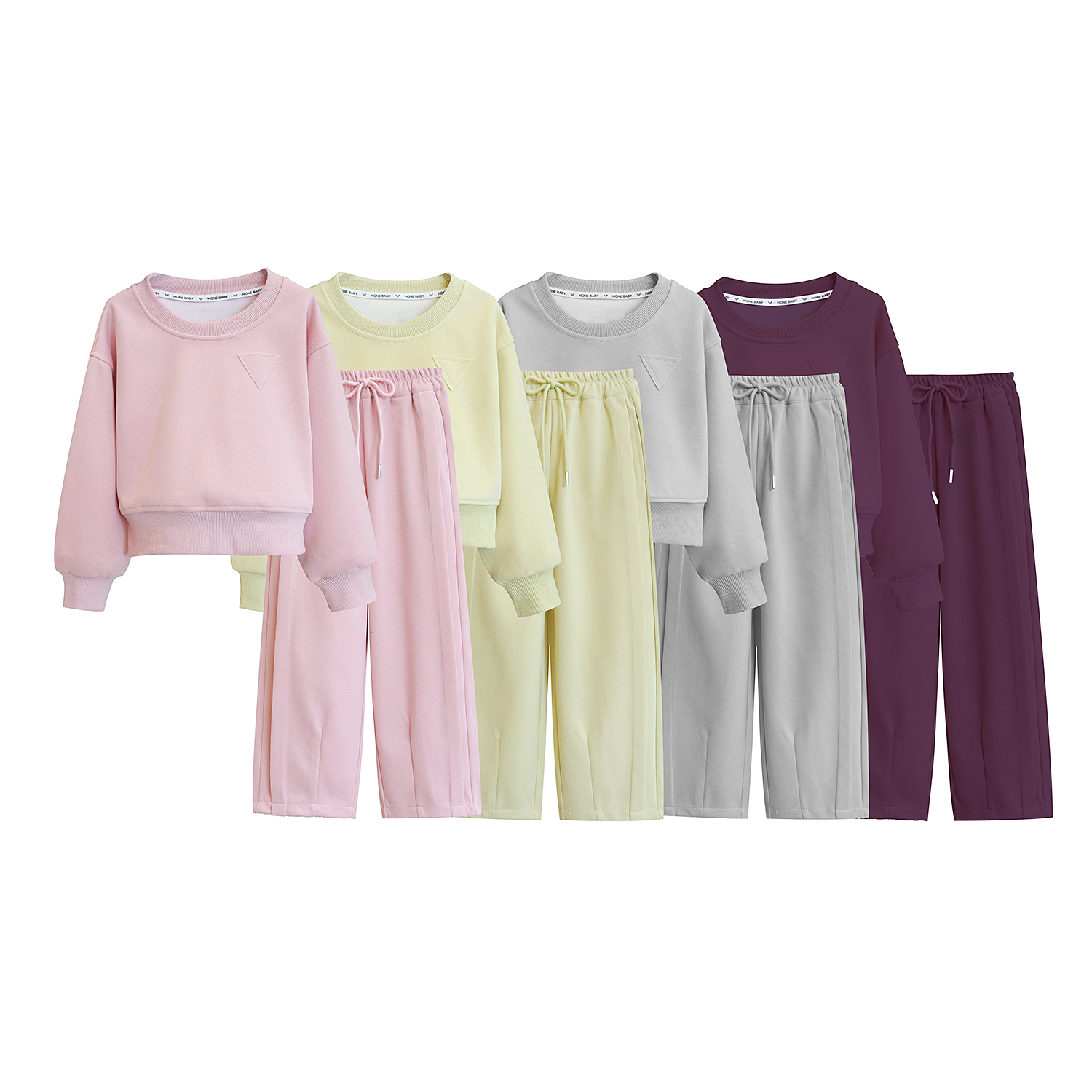 儿童2025新款套装春款女童上衣休闲长裤时尚宽松春秋款两件套圆领