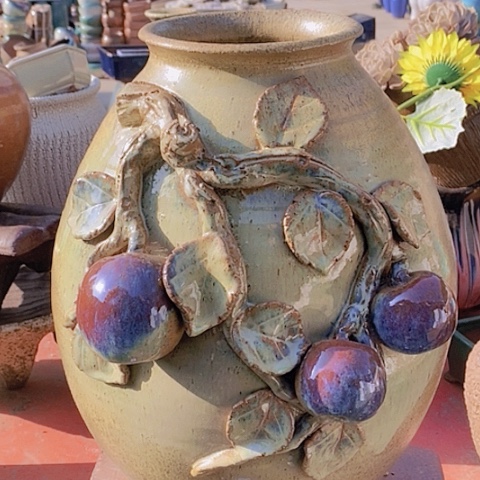 紫砂花盆口14高度36无孔美