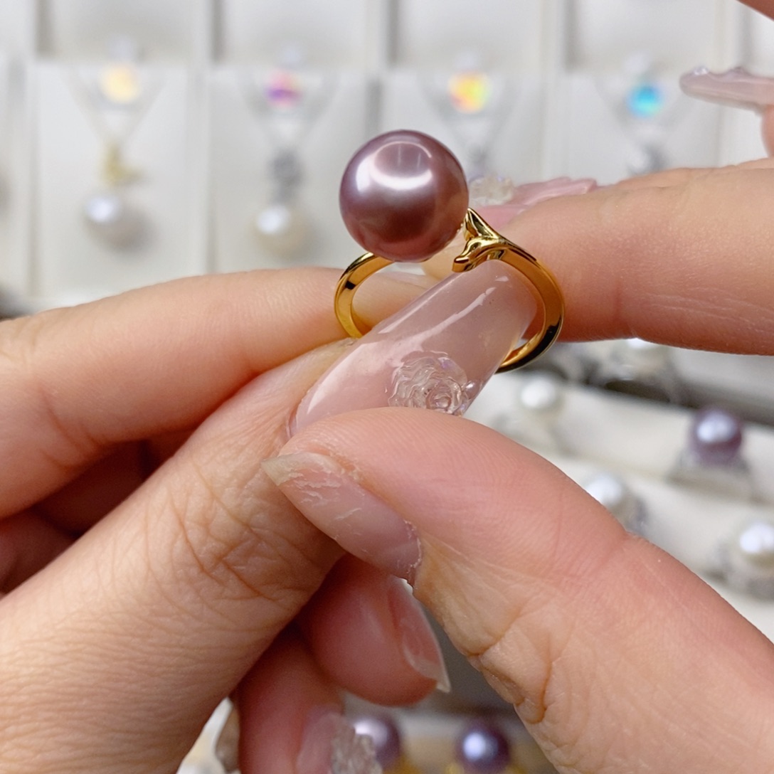 淡水珍珠戒指合金