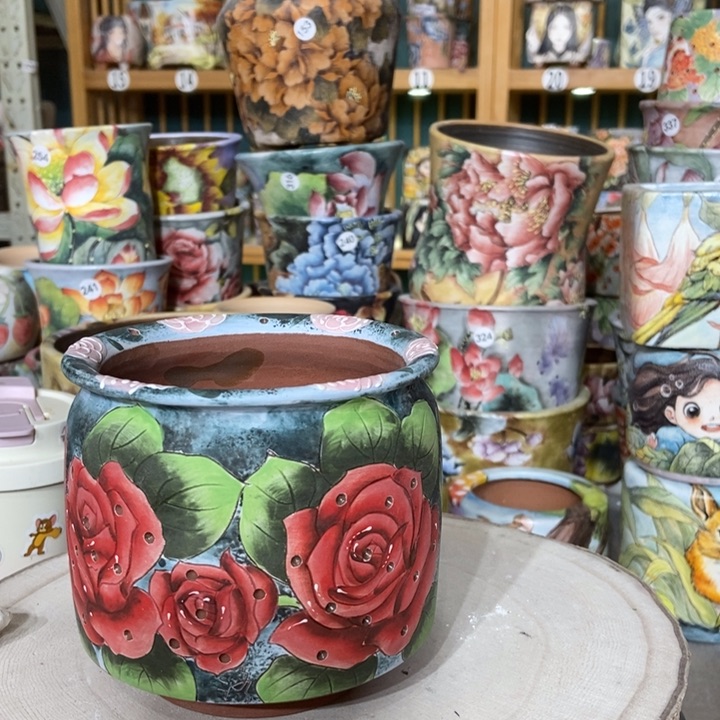 红陶景德镇艺术手绘作品