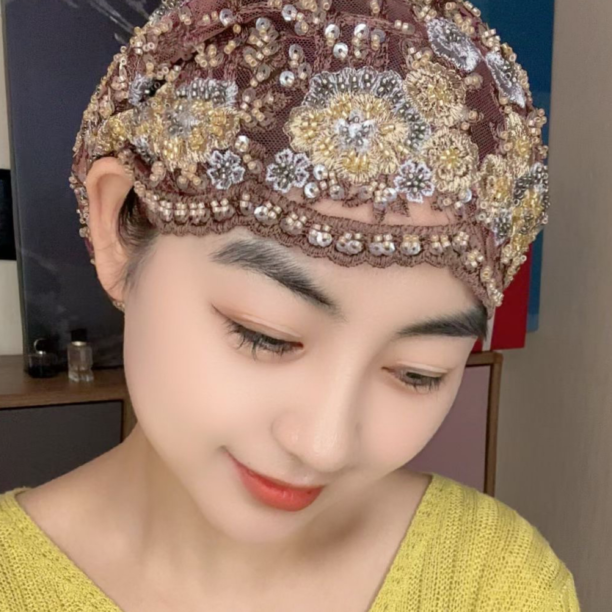 绑带帽时尚减龄百搭