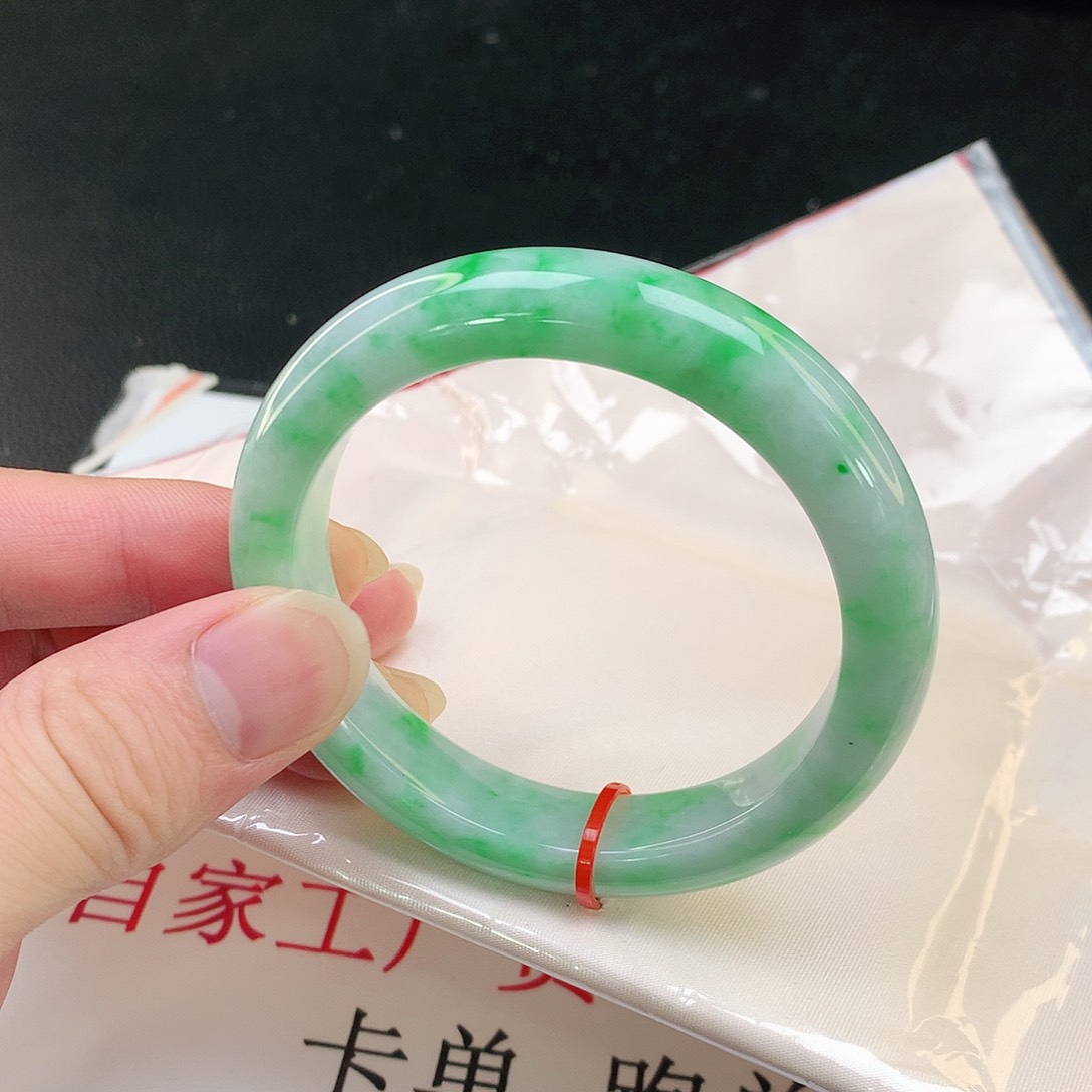 翡翠手镯未镶嵌39缅甸天然翡翠A货