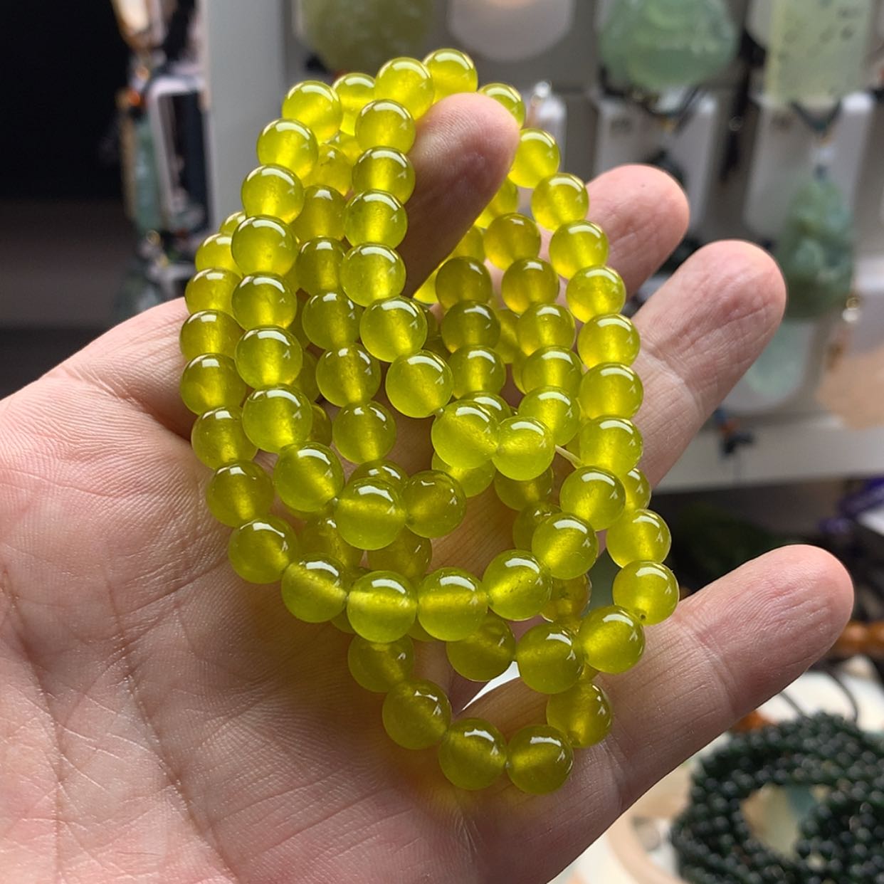 【闪购商品】未镶嵌蛇纹石玉手链